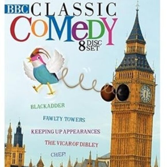 BBC Classic Comedy 8 DVDs Collection Black Adder Chef Fawlty Towers Keeping Up - Picture 2 of 11